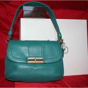 NWT AUTHENTIC COACH KRISTEN LTHER TOP HNDLE SHLDER